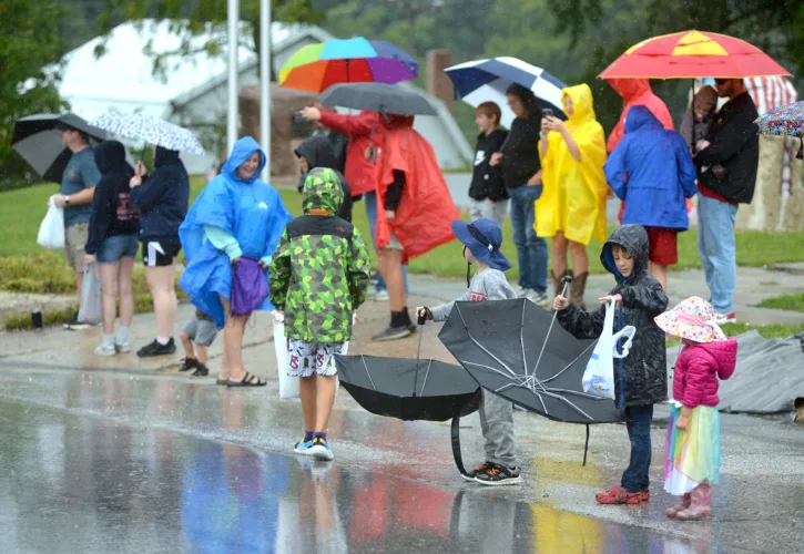 A soggy Labor Day Parade